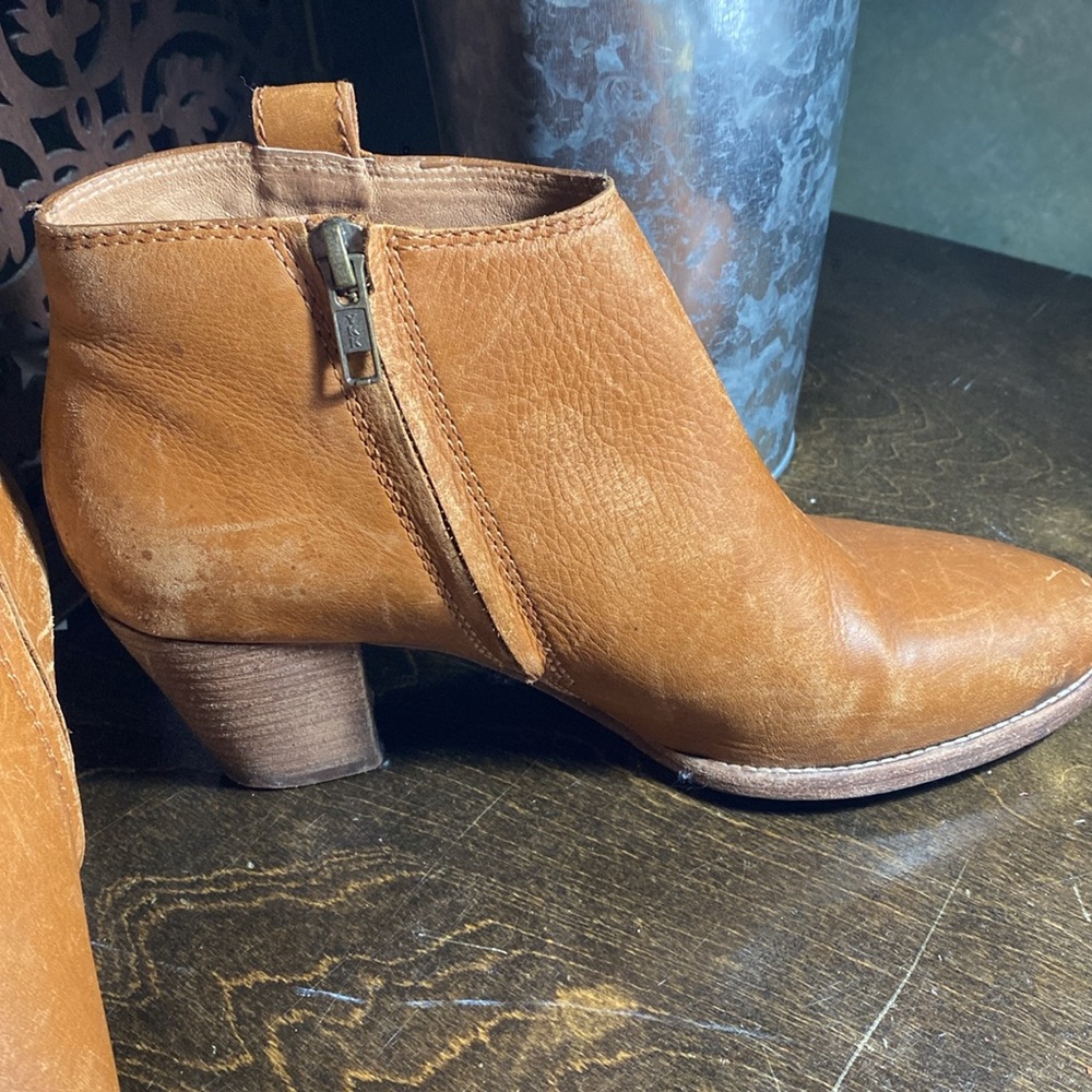 Madewell Billy Boot Size 8 Leather English Saddle Ankle F5044 - Picture 8 of 14